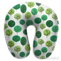 Travel Pillow Trees in Summer Memory Foam U Neck Pillow for Lightweight Support in Airplane Car Train Bus - B07V2QV8KV